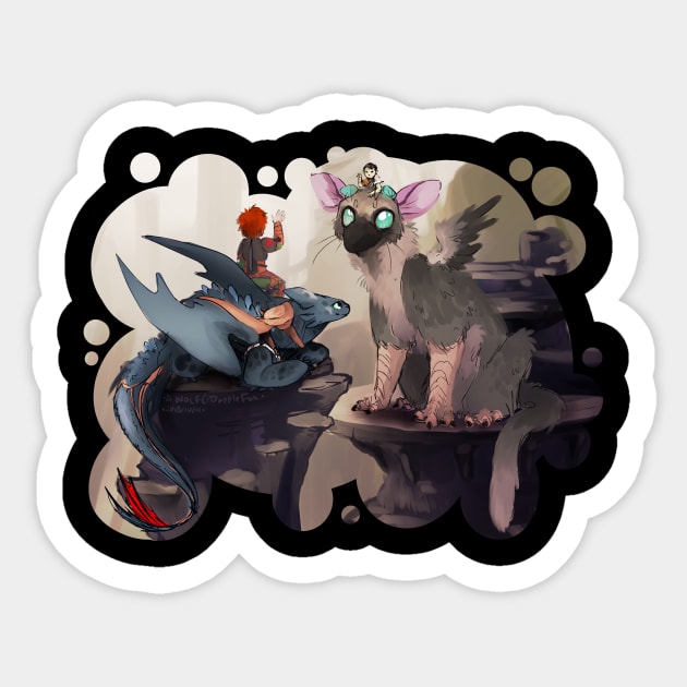 how to train your guardian Sticker by FoxintheBushStudios